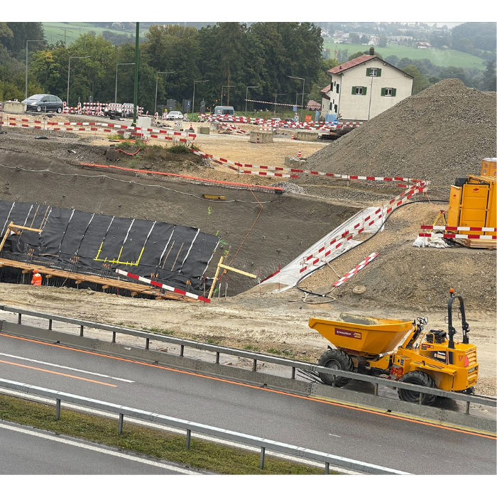 Verbreiterung der Zufahrtsrampe nach Matran