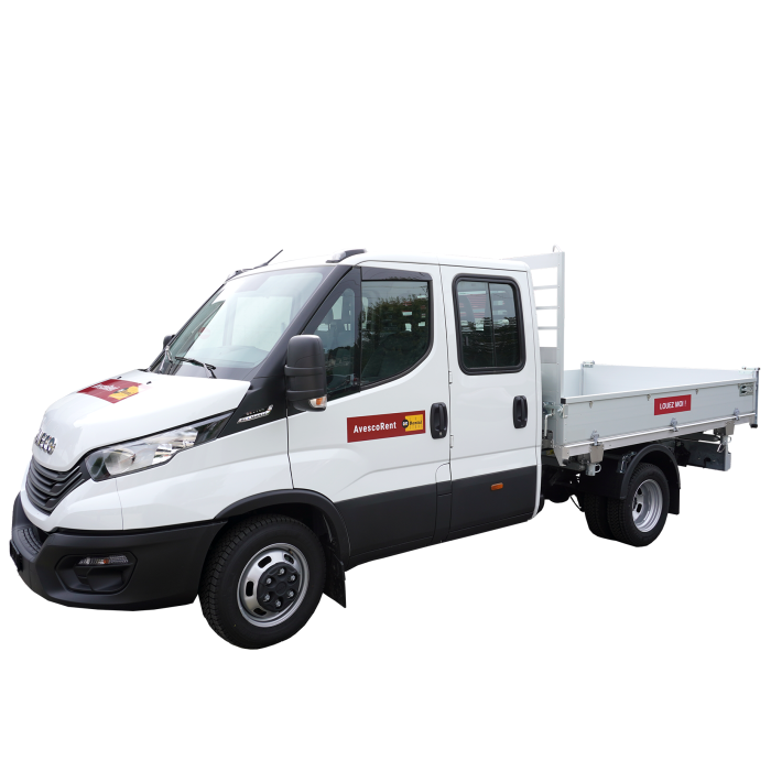 Camion benne 3 cotés – double cabine – 3.5T - Location