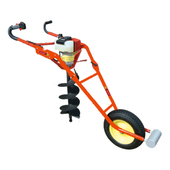 Wheelbarrow earth auger 1person – Petrol (120/250/350 – PF400) - Rental