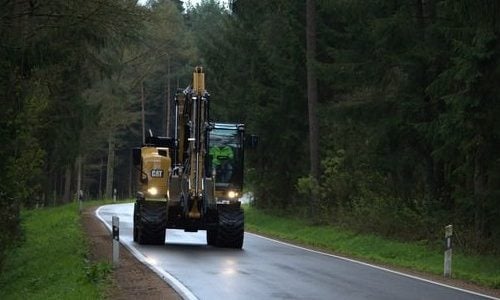 Location de Pelle sur pneus CAT M315 F